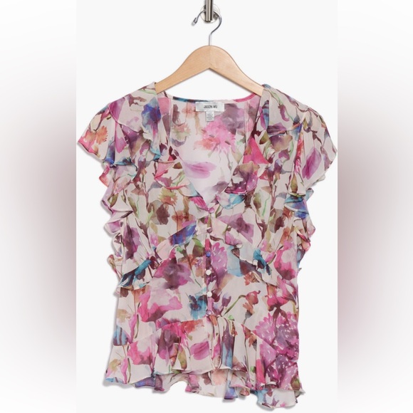 Jason Wu Ruffle Top, NWT, size Small - Picture 4 of 11